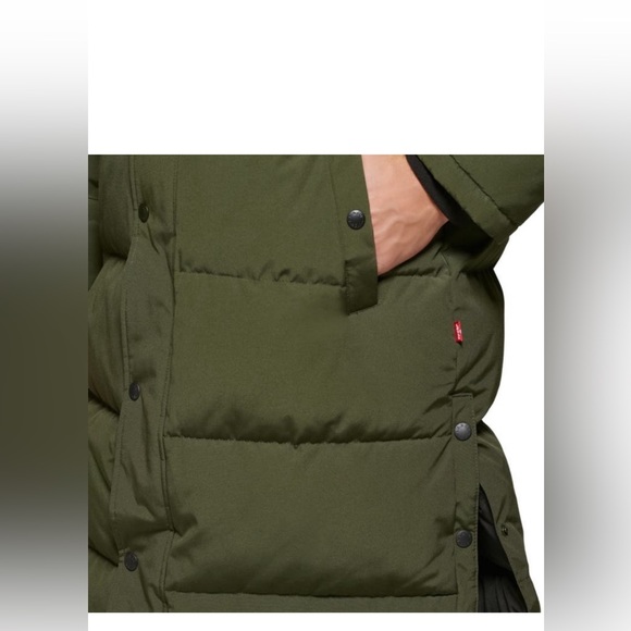 Levis long hooded puffer parka brand new with tag size medium - Picture 2 of 12